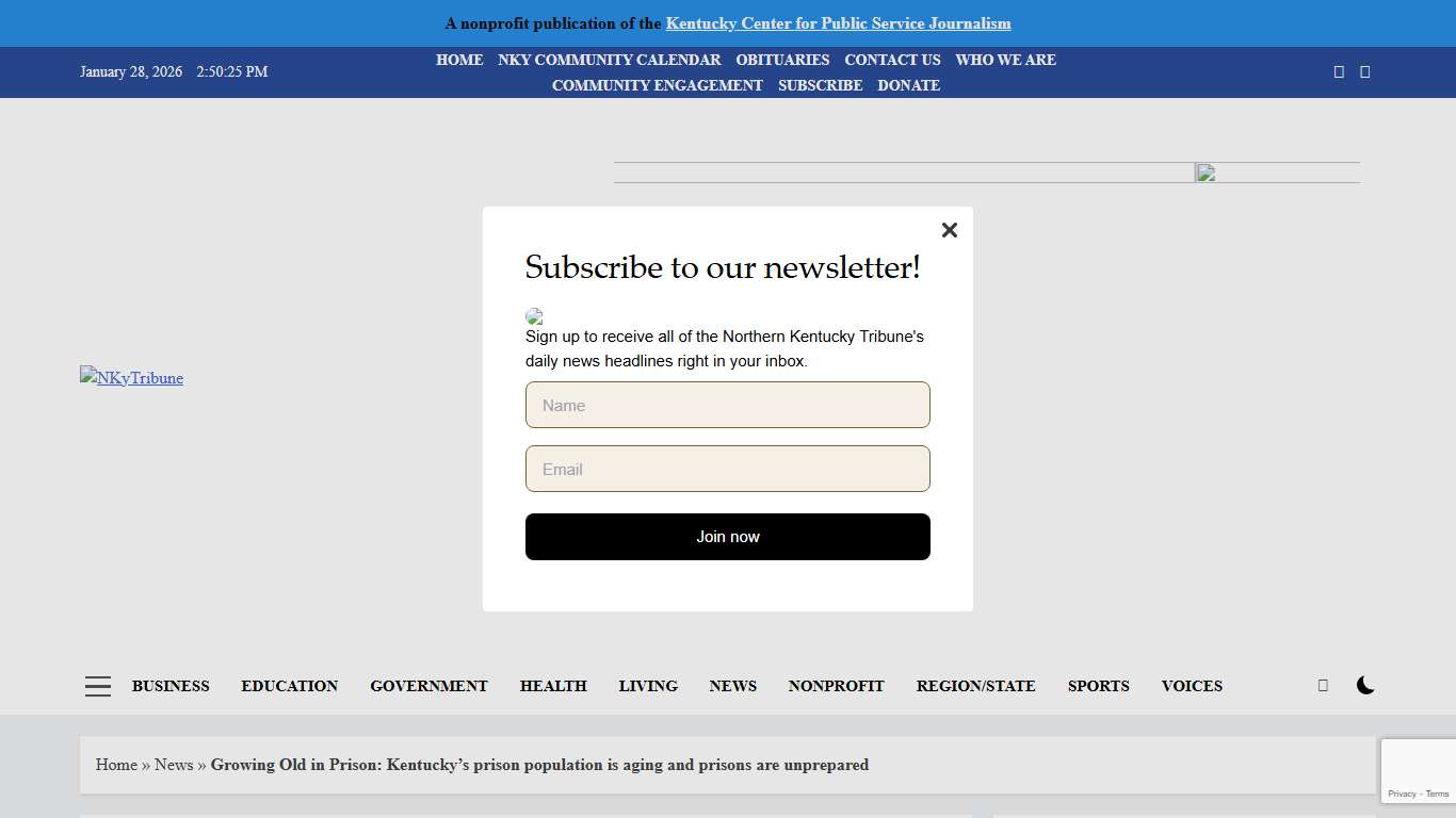 Growing Old in Prison: Kentucky's prison population is aging and prisons are unprepared - NKyTribune