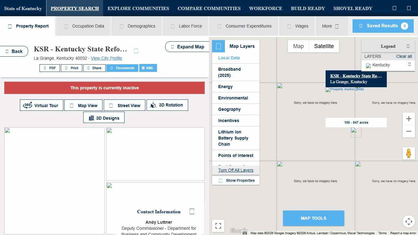 LA GRANGE KY Property Report Vacant Land for 1809 Lagrange Rd, La Grange, KY 40031, 847 acres